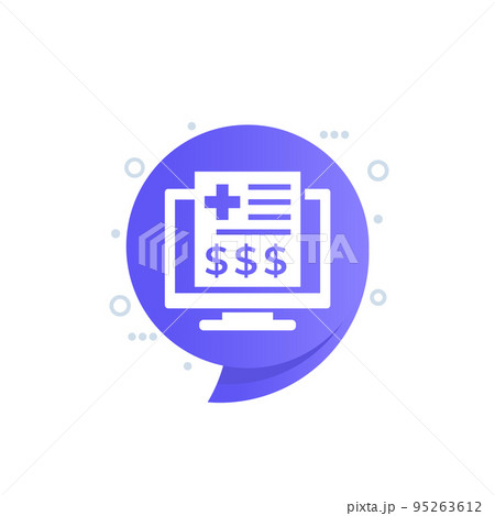 medical bill, payment icon, vector medical bill, payment icon, vector 95263612