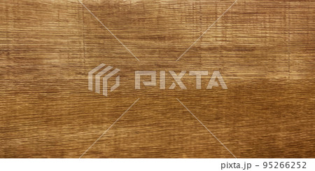 茶色の木目のやや粗い製材の古びた板の横長の背景画像 95266252