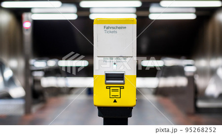 Ticket machine in the Berlin underground, Germany Ticket machine in the Berlin underground, Germany 95268252