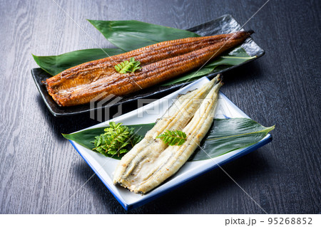 うなぎ　白焼きと蒲焼 95268852