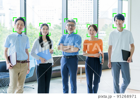 ビジネスチーム 顔認証 テクノロジー ビジネスチーム 顔認証 テクノロジー 95268971