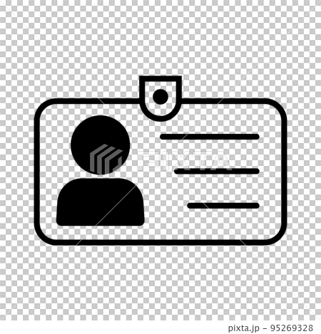 name tag icon. person's identification card. vector. 95269328