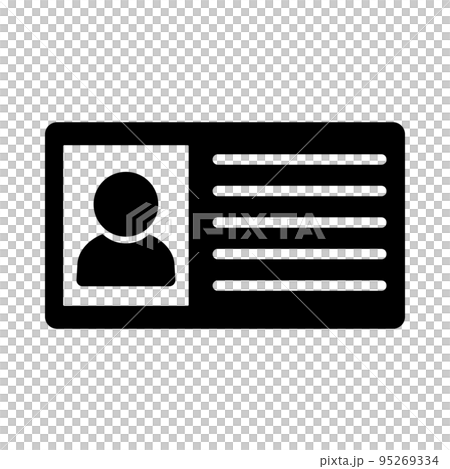Business card silhouette icon. ID card symbol. vector. 95269334