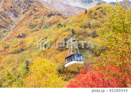 (富山県)立山黒部アルペンルート・黒部平の紅葉・ロープウェイ眺望 (富山県)立山黒部アルペンルート・黒部平の紅葉・ロープウェイ眺望 95269343