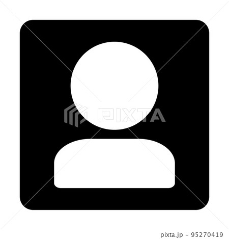 人物ボックスアイコン。ユーザーアイコン。ベクター。 95270419