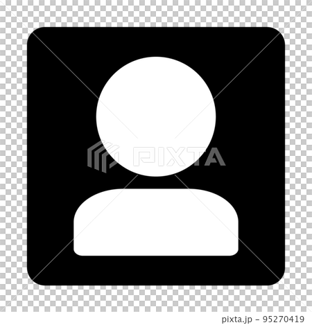 人物ボックスアイコン。ユーザーアイコン。ベクター。 95270419