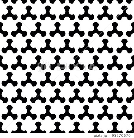 Seamless geometric ornament based on traditional islamic art. Black and white. 95270670