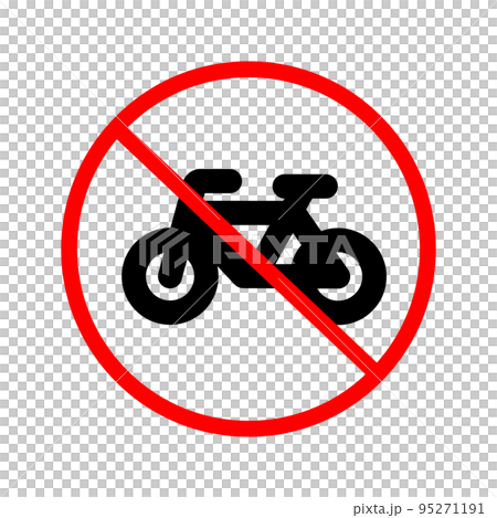 No bicycle parking area. No bicycles allowed. vector. 95271191