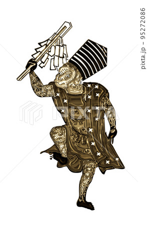 浮世絵　猿　その2　ゴールドバージョン 95272086