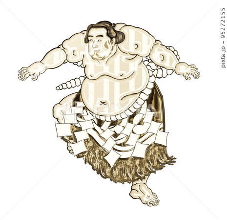 浮世絵　相撲取り　その36　ゴールドバージョン 95272155