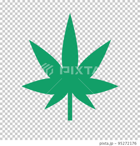 Simple cannabis leaf icon. Marijuana icon. drug. vector. 95272176