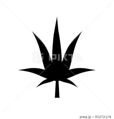 大麻のシルエットアイコン ベクター 95272178