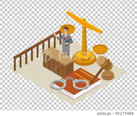 弁護士や検事のイメージイラスト 95273466