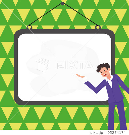 Instructor Drawing Pointing Stick On Empty Whiteboard While Holding Cup. Professor Holding Pointer At The Board Showing New Information. Instructor Drawing Pointing Stick On Empty Whiteboard While Holding Cup. Professor Holding Pointer At The Board Showing New Information. 95274174