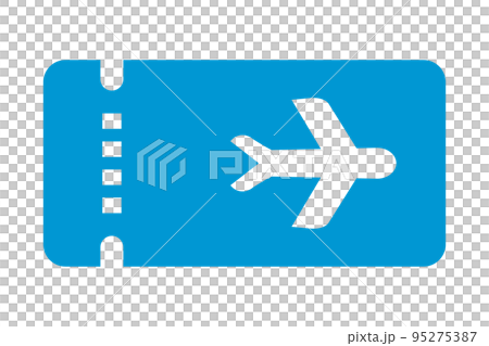 機票圖標。飛機票。出國旅遊的旅遊票。向量。 95275387