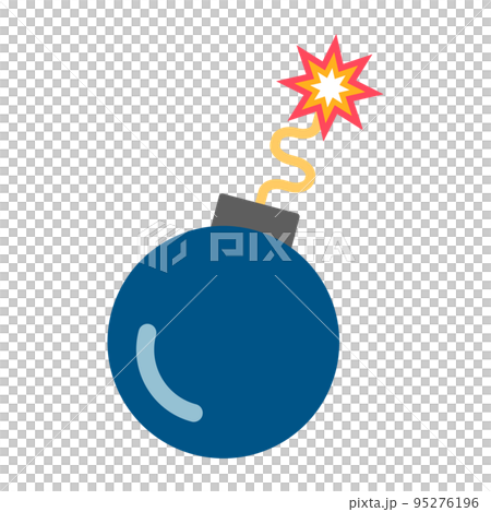 A detonated bomb. Bomb just before detonation. vector. 95276196