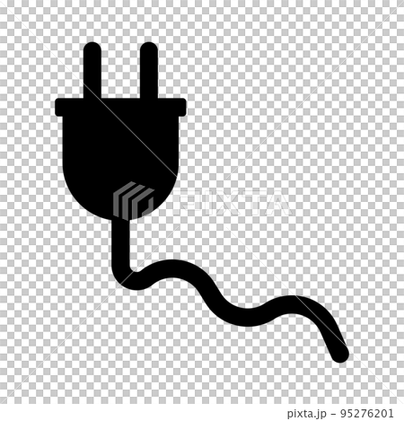 Electrical outlet silhouette icon. Power plug or charging outlet. vector. Electrical outlet silhouette icon. Power plug or charging outlet. vector. 95276201