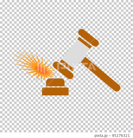 Gavel icon. judgment of the court. trial. vector. 95276321