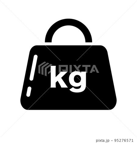 キログラムの重りアイコン。質量。ベクター。 95276571