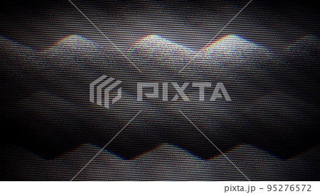 Psychedelic noisy cyberpunk bad tv effect, monochrome and iridescent background.  95276572