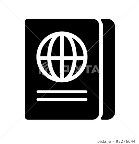 パスポートのシルエットアイコン。パスポートブック。ベクター。 95276644