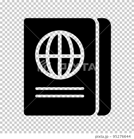 パスポートのシルエットアイコン。パスポートブック。ベクター。 95276644