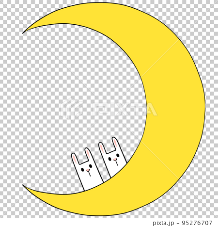 Cute kawaii unicorn with rainbow mane and anime style horn sleeps on  crescent moon 16613348 Vector Art at Vecteezy
