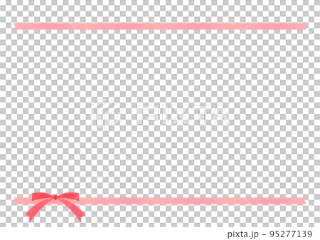 水彩風格絲帶框架材料 水彩風格絲帶框架材料 95277139