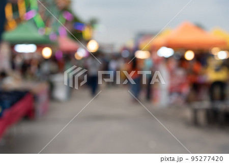 blur festival pedestrian market shopping street for abstract background. blur festival pedestrian market shopping street for abstract background. 95277420