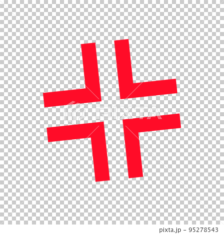 憤怒的象徵。憤怒情緒圖標。向量。 95278543