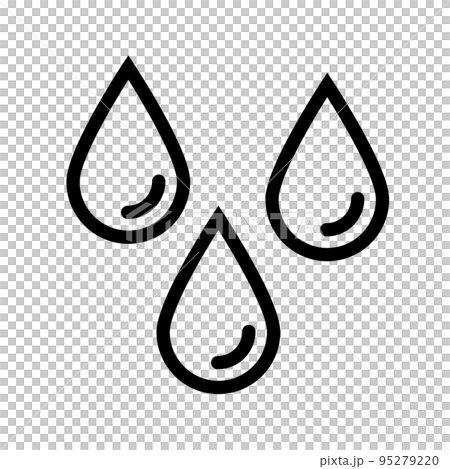 水滴圖標。濕氣或濕氣。汗水和不耐煩。向量。 95279220