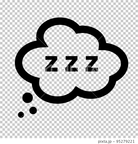 Zzz吹き出しアイコン 雲のような吹き出し 睡眠やいびき ベクター のイラスト素材