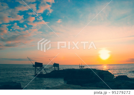 sunset over the ocean sunset over the ocean 95279272