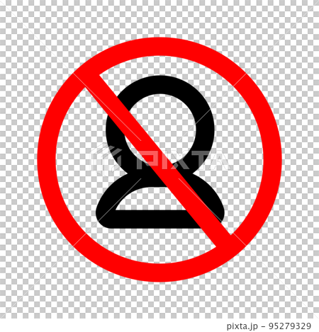 用戶塊圖標。用戶刪除圖標。向量。 95279329