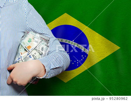 Business, banking, finance and currency exchange in Brazil concept 95280962
