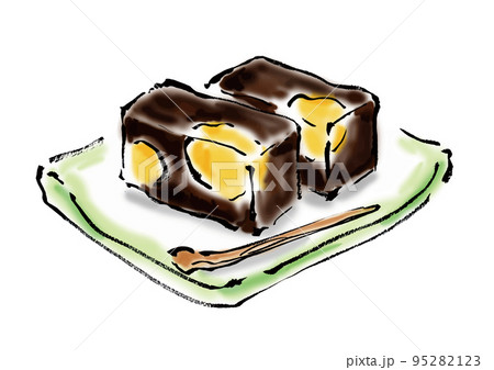 栗羊羹の手描き和風イラスト 95282123