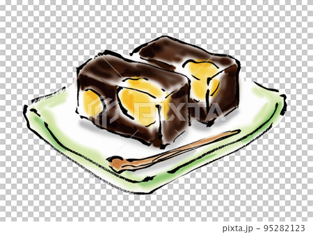 栗羊羹の手描き和風イラスト 95282123