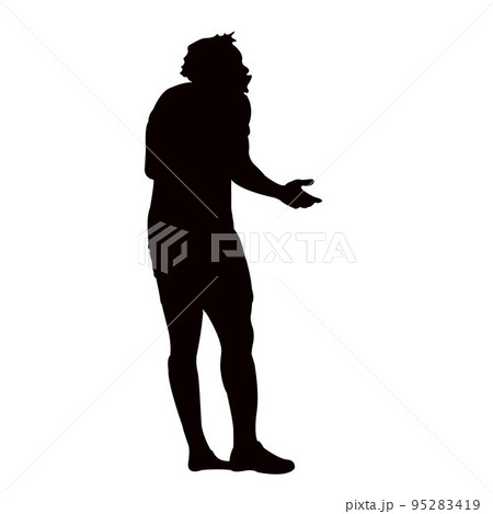 a man body silhouette vector 95283419