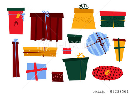Christmas gifts in scandinavian style set Christmas gifts in scandinavian style set 95283561