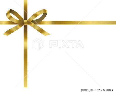 リボン飾り　水彩画風 95283663