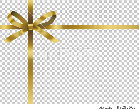 リボン飾り　水彩画風 95283663