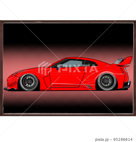 スポーツカー　クルマ　車　イラスト　背景 95286614