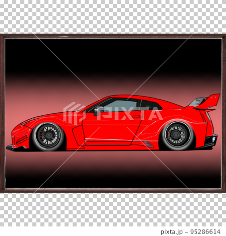 スポーツカー　クルマ　車　イラスト　背景 95286614
