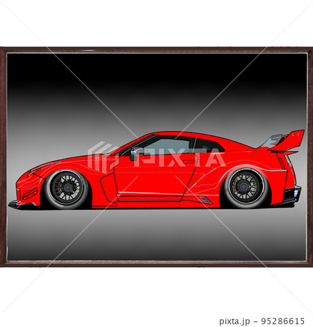 スポーツカー　クルマ　車　イラスト　背景 95286615