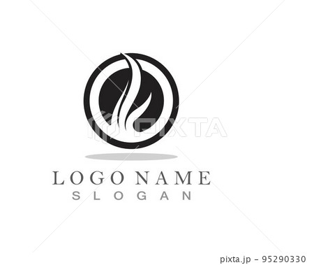 Fire flame Logo Template vector icon Oil, gas and energy logo concept 95290330