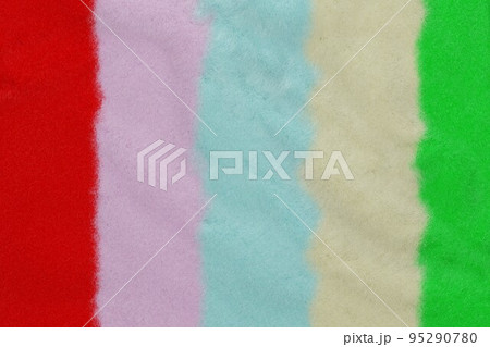 カラフルな擬似毛の背景、柔らかいテクスチャー 95290780