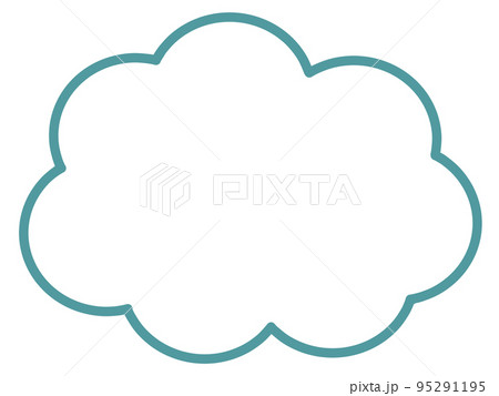 もくもく雲のイラスト素材 95291195