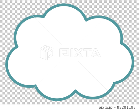 もくもく雲のイラスト素材 95291195