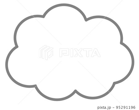 もくもく雲のイラスト素材 もくもく雲のイラスト素材 95291196