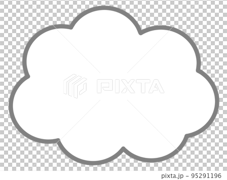もくもく雲のイラスト素材 もくもく雲のイラスト素材 95291196
